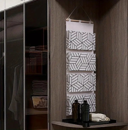 Over Door Hanging Organizer with 4 Pockets