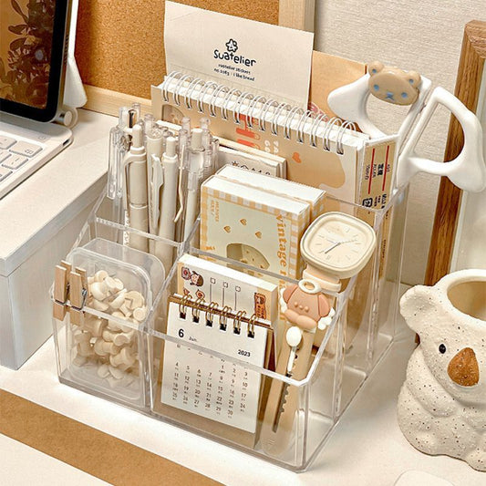 Multifunctional Transparent Acrylic Desktop Organizer