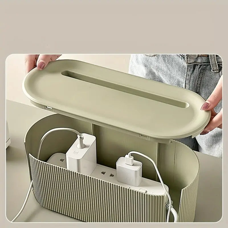 Cable Management Box Organizer for Desk and TV