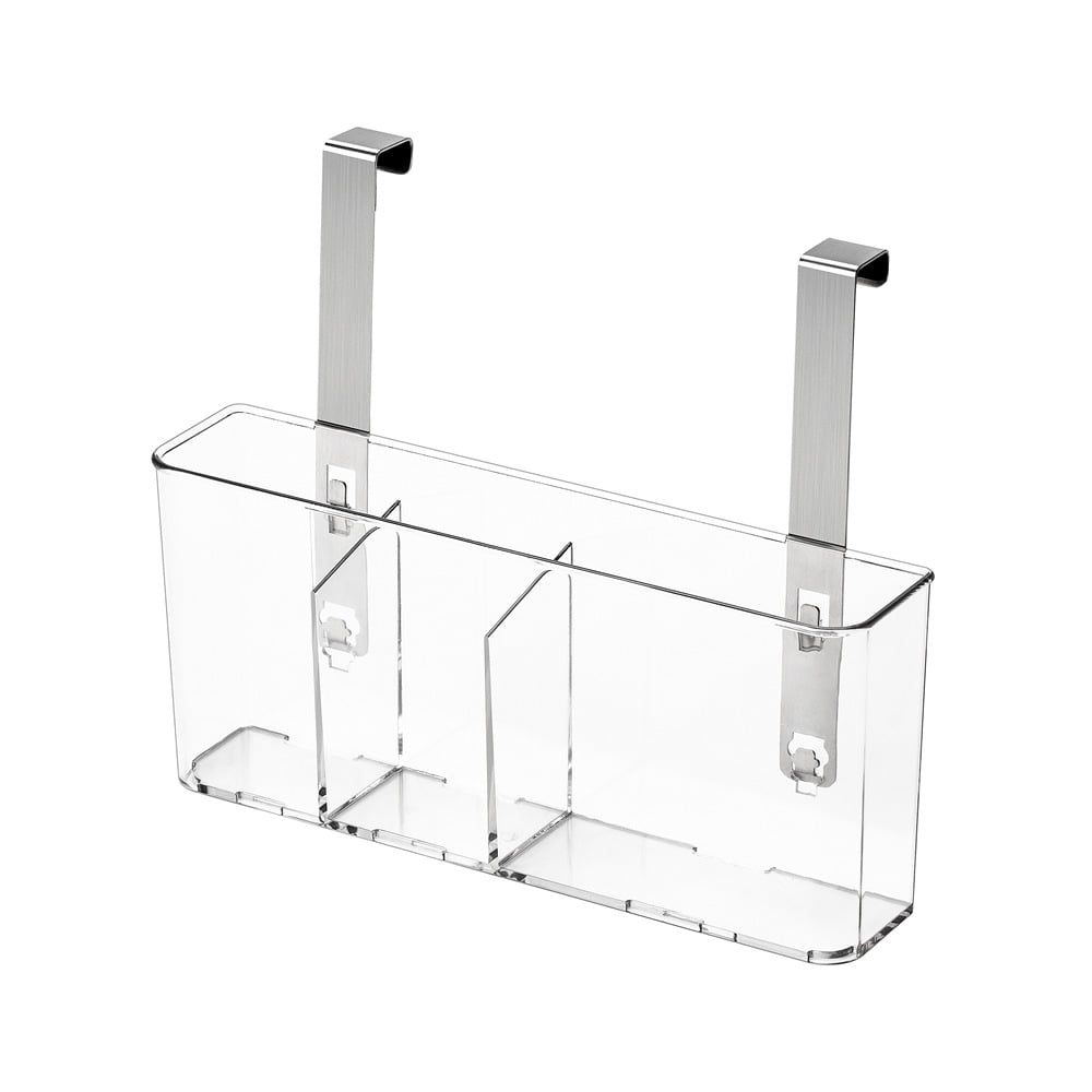 Cabinet Door Organizer Rack for Kitchen  — Over Cabinet Door Spice Rack Storage —  Pantry Door Organizer No Installation  Required